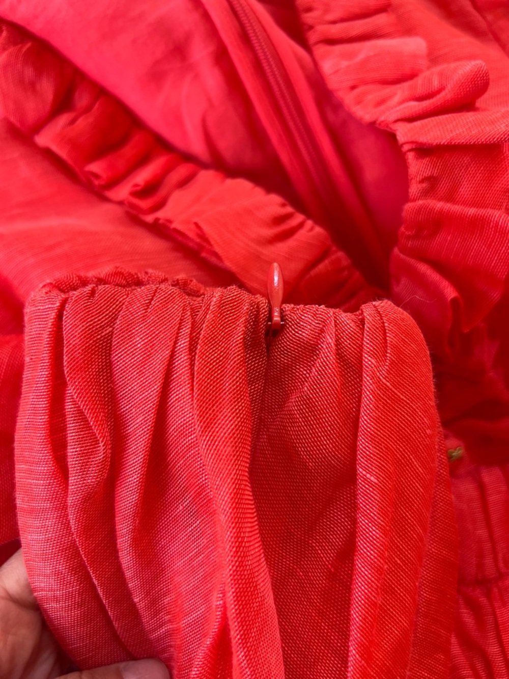 Zimmermann Coral Red Ruffle Detail Dress - Picture 8 of 10